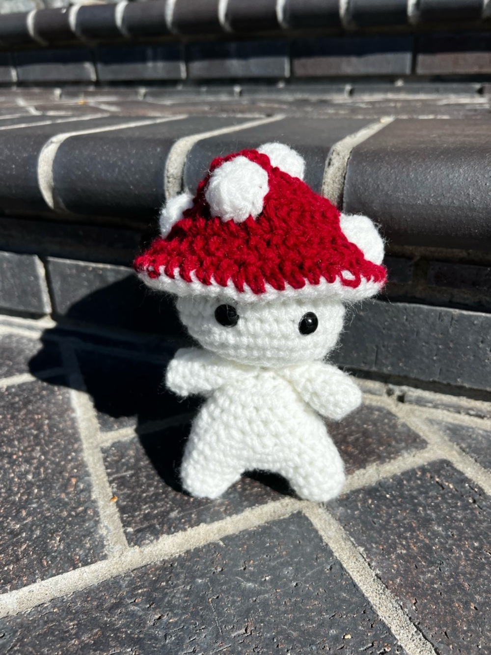 Hand Crocheted Little Mushroom Guy Stuffed Animal Plushie! - Picture 3 of 17